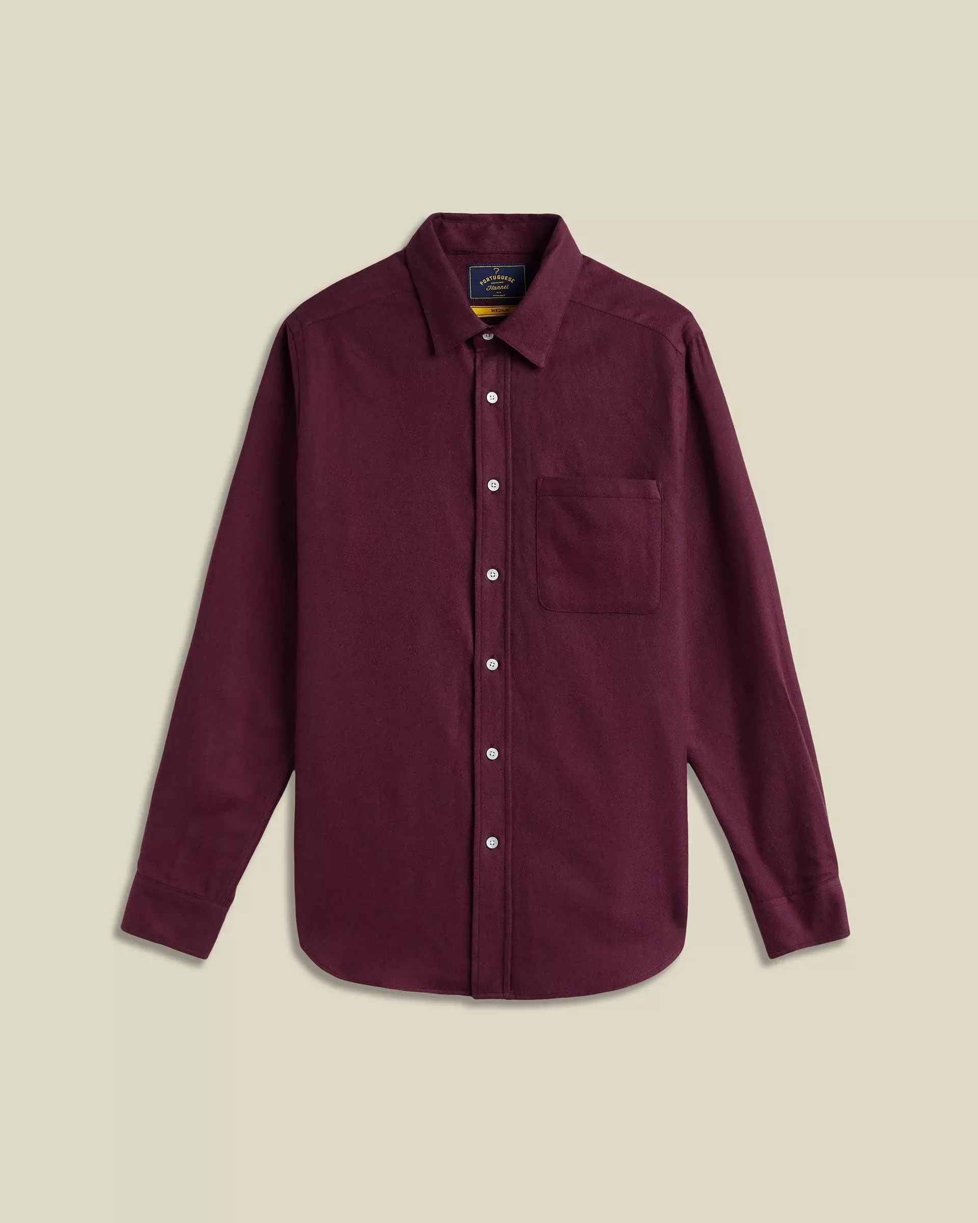 Portuguese Flannel Teca Shirt Bordeaux Herren Hemd rot